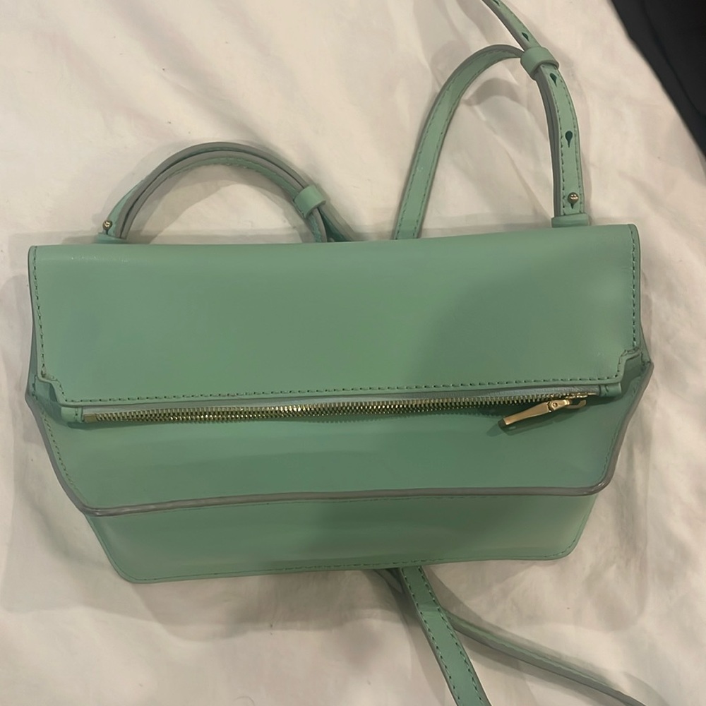 Jcrew crossbody in seafoam green!